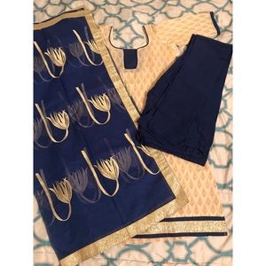 Silk cotton blend kurta and embroidered duppatta!!